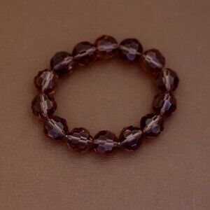7 inch, Vintage Brown Beads Intricate Beaded Bracelet - U31